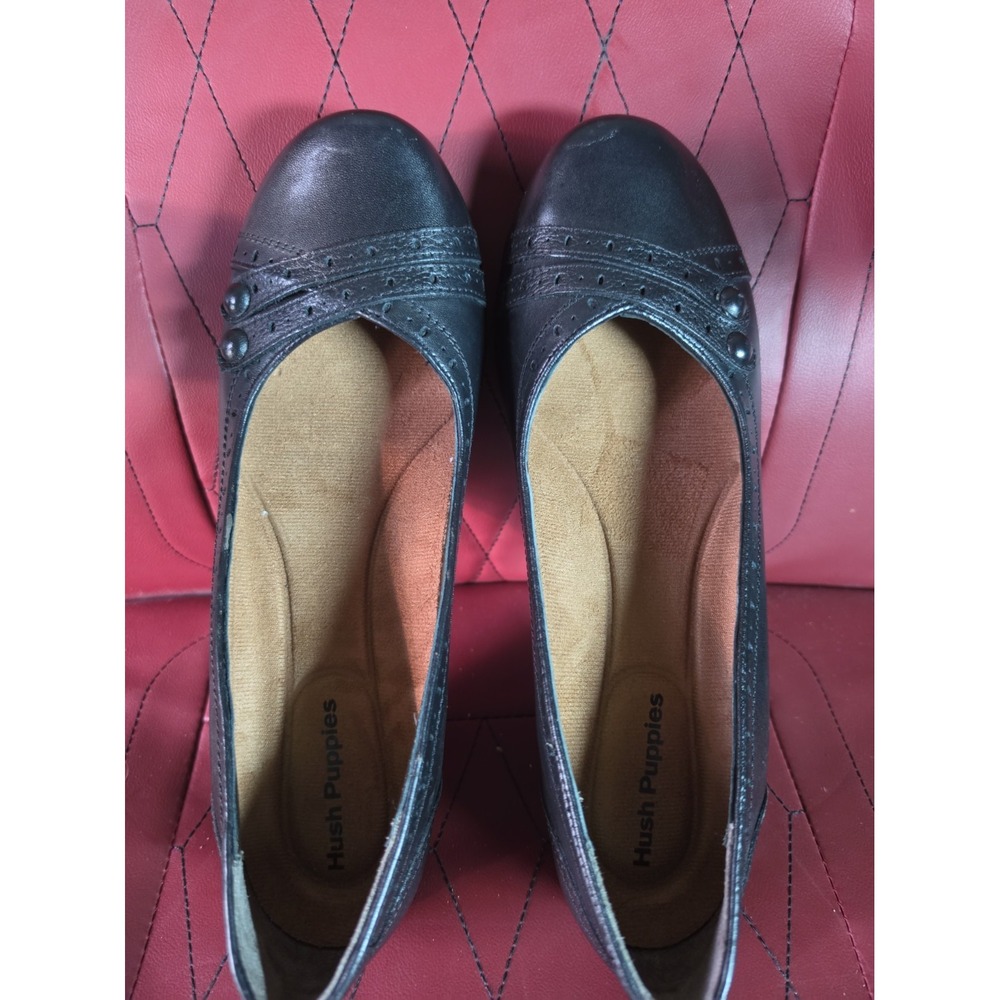 Hush Puppies Women's Burlesque Leather Slip-On BLACK - SIZE US 10 Medium